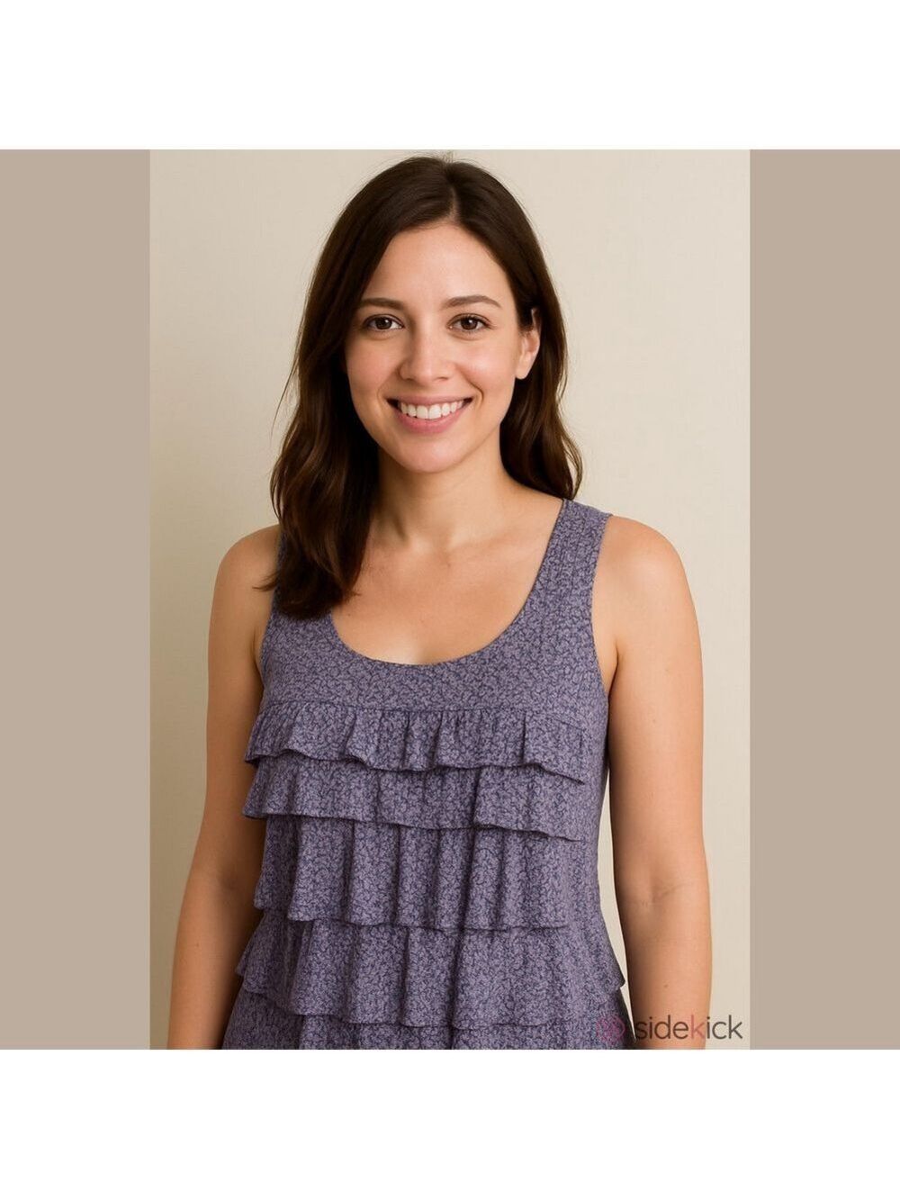 Liz Claiborne layered look arrow print scoop neck tank top Woman’s size XL